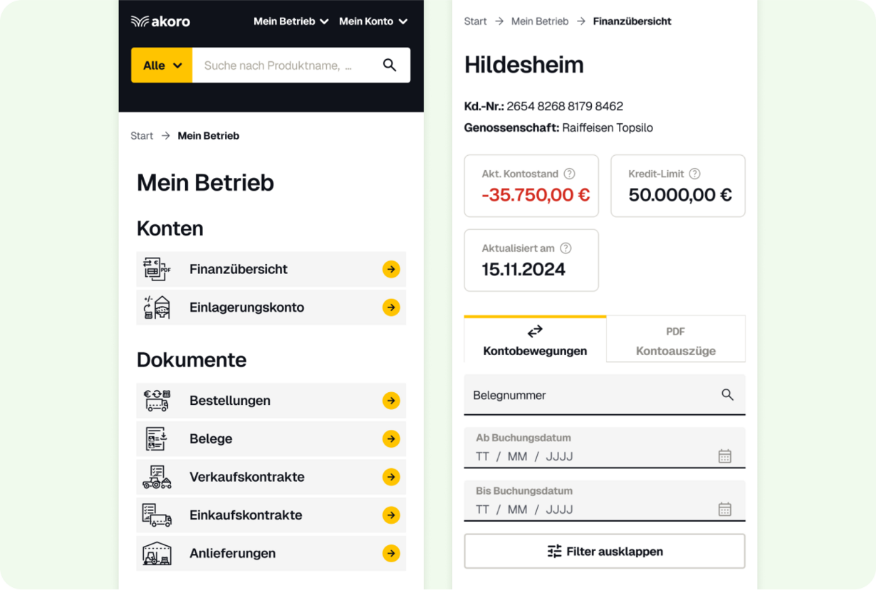 Bild von der Akoro Seite