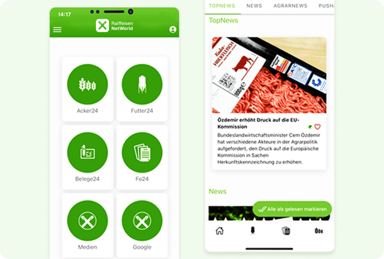 Bild von den Genossenschafts-Apps